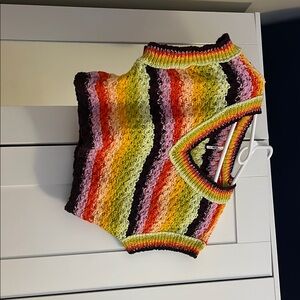 Colorful Striped Knit Top